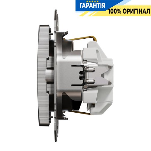 Розетка зі шторками Schneider Electric «Sedna Elements» SDD170022, колір - матовий алюміній