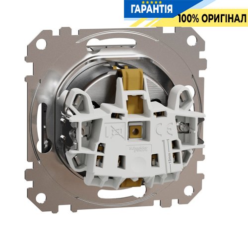Розетка зі шторками Schneider Electric «Sedna Elements» SDD170022, колір - матовий алюміній