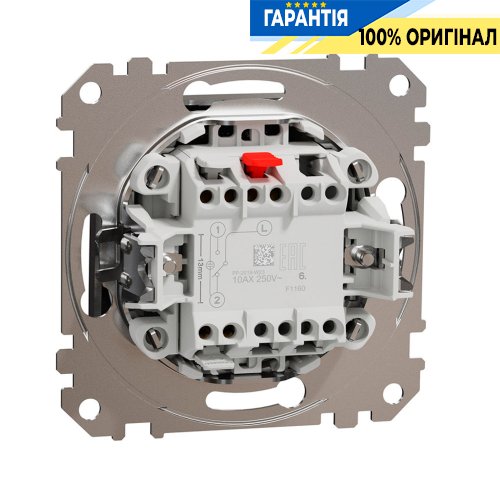Переключатель 1-кл Schneider Electric «Sedna Elements» SDD170106, цвет - матовый алюминий