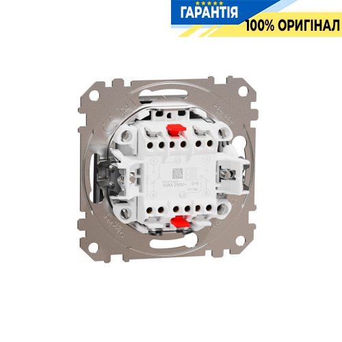 Переключатель 2-кл Schneider Electric «Sedna Elements» SDD170108, цвет - матовый алюминий