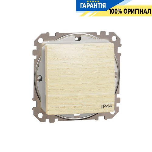 Перемикач 1-кл IP44 Schneider Electric Sedna Elements SDD280106, колір - береза
