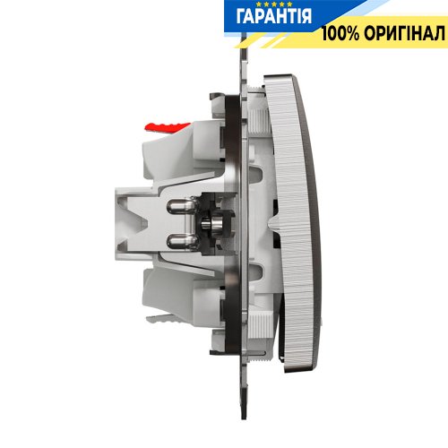 Переключатель с подсветкой 1-кл Schneider Electric «Sedna Elements» SDD170106L, цвет - матовый алюминий