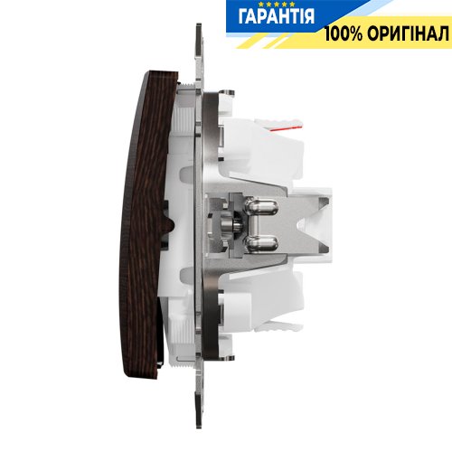 Перемикач з підсвічуванням 1-кл Schneider Electric Sedna Elements SDD181106L, колір - венге