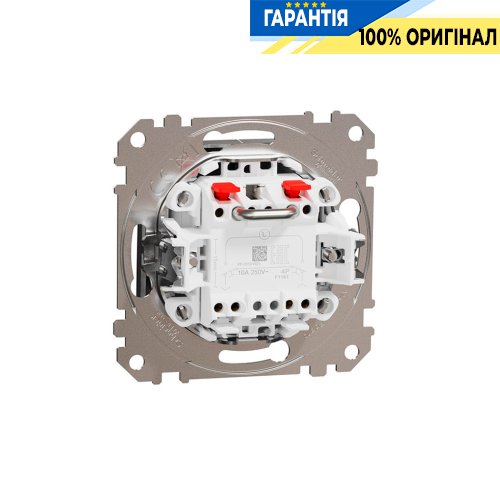 Кнопковий вимикач для жалюзі 2-кл Schneider Electric Sedna Elements SDD170114, колір - матовий алюміній