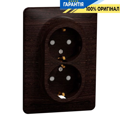 Розетка 2-а з з/к зі шторками Schneider Electric Sedna Elements SDD381221, колір - венге