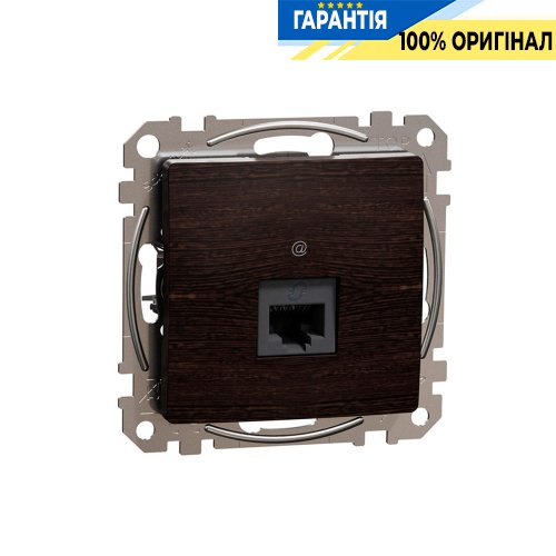 Компьютерная розетка RJ45 кат. 5е UTP Schneider Electric «Sedna Elements» SDD181451, цвет - венге