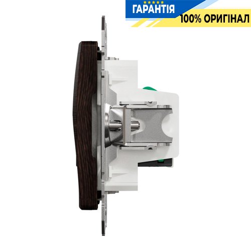 Комп'ютерна розетка 2-а. RJ45 кат. 5е UTP Schneider Electric "Sedna Elements" SDD181452, колір - венге