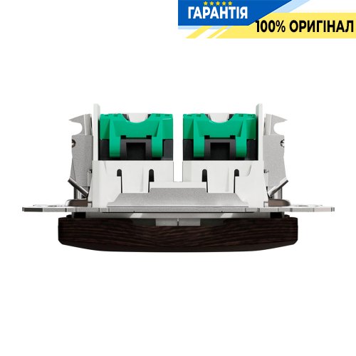 Комп'ютерна розетка 2-а. RJ45 кат. 5е UTP Schneider Electric "Sedna Elements" SDD181452, колір - венге