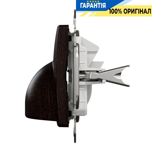 Розетка для вывода кабеля Schneider Electric «Sedna Elements» SDD181903, цвет - венге