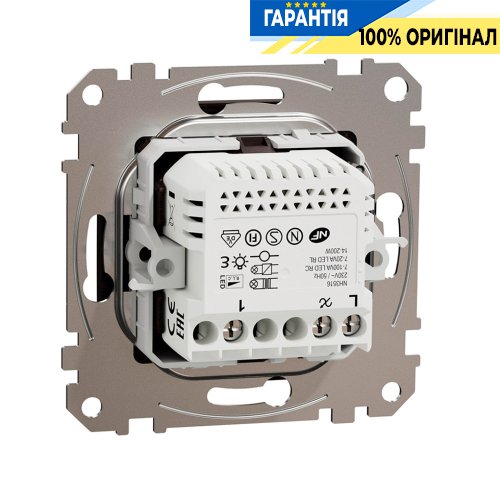 Універсальний поворотний димер для Led ламп Schneider Electric «Sedna Elements» SDD181502, колір - венге