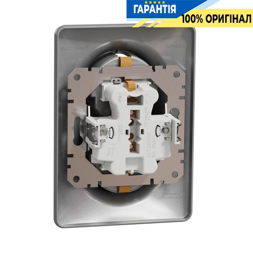 Розетка 2-а з з/к зі шторками Schneider Electric Sedna Design SDD313221, колір - алюміній